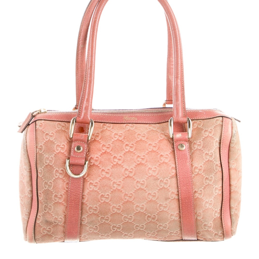 Gucci Abbey Boston Bag in pink suede